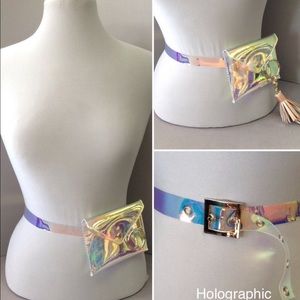 Holographic money bag fanny